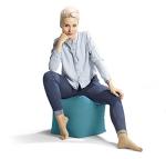 Gouchee Home Cube Brava Pouf Ottoman Foot Rest - Turquoise, Modern Square Bean Bag Chair with Water Repellent Fabric - Floor Pouf for Living Room, Bedroom or Patio - Foot Rest for Indoor and Outdoor