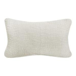 Gouchee Home Carson Long Stone-Washed 100% Cotton Ivory Rectangle Cushion 12" x 20"