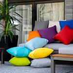 Gouchee Home Soleil Square Indoor/Outdoor Fade Resistant Water Resistant Cushion 18" x 18" Charcoal