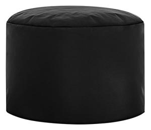 Gouchee Home Dotcom Brava Pouf Ottoman Foot Rest - Ink, Modern Round Bean Bag Chair with Water Repellent Fabric - Floor Pouf for Living Room, Bedroom or Patio - Foot Rest for Indoor and Outdoor