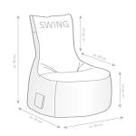 Gouchee Home Swing Brava Bean Bag Chair - XL, Gray, Comfy Chair for Adults - Indoor Living Spaces