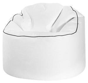 Gouchee Home Tube Cozy Bean Bag Chair - Faux Leather Bean Bag Couch for Kids and Adults - Sofa Chair for Indoor Living Spaces - Cozy and Stylish Comfy Chair for Reading, Gaming, and More - White, XL