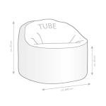 Gouchee Home Tube Cozy Bean Bag Chair - Faux Leather Bean Bag Couch for Kids and Adults - Sofa Chair for Indoor Living Spaces - Cozy and Stylish Comfy Chair for Reading, Gaming, and More - White, XL