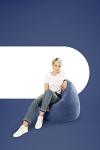Gouchee Home Easy Collection Bean Bag Chair for Kids and Adults - Navy - Bean Bag Couch for Indoor Living Spaces - Cozy Chair, Stylish, and Comfy Lazy Sofa Chair for Reading, Gaming, and More