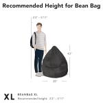 Gouchee Home Easy Collection Bean Bag Chair for Kids and Adults - Navy - Bean Bag Couch for Indoor Living Spaces - Cozy Chair, Stylish, and Comfy Lazy Sofa Chair for Reading, Gaming, and More