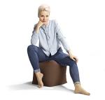 Gouchee Home Cube Brava Pouf Ottoman Foot Rest - Chocolate, Modern Square Bean Bag Chair with Water Repellent Fabric - Floor Pouf for Living Room, Bedroom or Patio - Foot Rest for Indoor and Outdoor