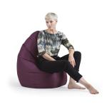 Gouchee Home Beanbag Brava Collection Upholstered Bean Bag Chair for Kids and Adults – Purple, Bean Bag Couch for Indoor Living Spaces - Stylish & Comfy Lazy Sofa Lounger for Reading, Gaming - X-Large
