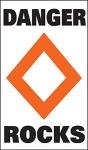 TAYLOR MADE PRODUCTS Sur-Mark Danger Rocks Buoy Label, 13" x 24"
