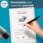 Canadian Gifts | Real Piece of Canada | Highly Unique Gift idea | Blank Certificate to Write in The Name of Your Choice | for Women, Men, Birthday, Anniversary, Wedding