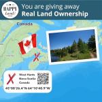 Canadian Gifts | Real Piece of Canada | Highly Unique Gift idea | Blank Certificate to Write in The Name of Your Choice | for Women, Men, Birthday, Anniversary, Wedding