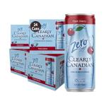 Clearly Canadian Zero Fresh Cherry Sparkling Water, 24-Pack (Regular & Zero) – Assorted Flavors & Variety Packs – Refreshingly Pure and Naturally Flavored Carbonated Drink