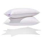Canadian Down & Feather Co. - 2 Pack Medium Support Hutterite Goose Down Pillow Queen Size - 400 TC Shell 100% Cotton - Made in Canada