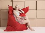 Gouchee Home Big Bag Brava Bean Bag Chair for Kids and Adults, Red - Bean Bag Couch for Indoor Living Spaces - Cozy and Stylish Comfy Chair for Reading, Gaming, and More