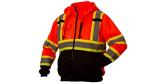 Pyramex Canadian RCSZH33 Series Premium Zip Safety Sweatshirt, With Teflon® Hi-Vis Orange 2X Large