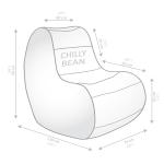 Gouchee Home Chillybean Collection Bean Bag Chair, Red - Polyester Upholstered Sofa Chair for Kids and Adults, Comfy Chair for Bedroom and Living Room Furniture, Lounge Chair, X-Large