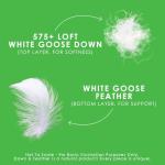 Canadian Down & Feather Co. - Down Perfect Feather Bed Double Size - 255 TC Shell 100% Cotton Mattress Topper - Oeko TEX Certified…