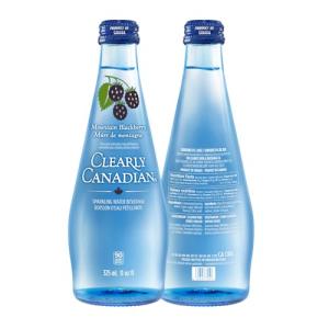 Clearly Canadian Sparkling Flavored Water, 11 oz Glass Bottles – Variety of Refreshing Flavors, Premium Carbonated Beverage, Available in 12-Pack and 24-Pack Options (12 Pack, Mountain Blackberry)