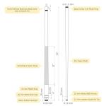 ASKA L2 2-Piece Pool Cue Stick, 58-inches Hard Rock Canadian Maple, 13mm Hard Tip (21-Ounce, White)