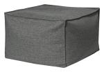 Gouchee Home Loft Trinidad Collection Square Pouf, Foot Stool, Stuffed Ottoman Bean Bag Chair, Grey - Plush, Stylish, Lightweight, and Comfortable Furniture Accessory for Living Room and Bedroom