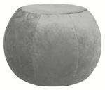 Gouchee Home Plump Velvet Ottoman Multi-Function Vanity Stool Footrest with Filling, Silver