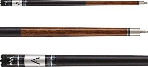 Viper by GLD Products Sinister 58" 2-Piece Billiard/Pool Cue, Dark Brown with Silver Inlay, 19 Ounce (50-1077-19)