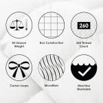 Canadian Down & Feather Co. - All Season Microfiber Down Alternative Duvet Comforter Twin Size - Machine Washable - 260 TC Shell 100% Cotton - Oeko TEX Certified