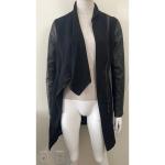 RUDSAK LEATHER AVANT GARDE ASYMMETRICAL LEATHER WOOL JACKET