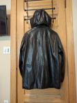 RUDSAK XL Discreet(TM) Black Leather Jacket MJ-085 Lined Hood Moto