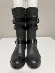 Rudsak Buckle Riding Moto Boots Women's Black Leather Zip US 6.5 EU 37