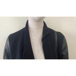 RUDSAK LEATHER AVANT GARDE ASYMMETRICAL LEATHER WOOL JACKET