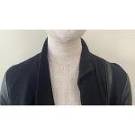 RUDSAK LEATHER AVANT GARDE ASYMMETRICAL LEATHER WOOL JACKET