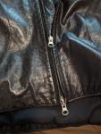 RUDSAK XL Discreet(TM) Black Leather Jacket MJ-085 Lined Hood Moto