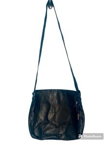 RUDSAK Black Leather Messenger Crossbody Purse Handbag
