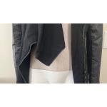 RUDSAK LEATHER AVANT GARDE ASYMMETRICAL LEATHER WOOL JACKET