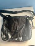 RUDSAK Black Leather Messenger Crossbody Purse Handbag
