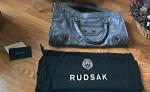 VINTAGE RUDSAK GREY SOFT LEATHER  HANDBAG WITH RECEIPT AND BAG