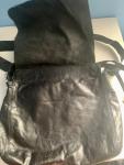 RUDSAK Black Leather Messenger Crossbody Purse Handbag