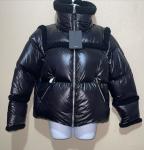 Mackage MIYA-R Puff Down Jacket with Shearling Trim Black SZ L NEW