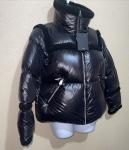 Mackage MIYA-R Puff Down Jacket with Shearling Trim Black SZ L NEW