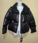 Mackage MIYA-R Puff Down Jacket with Shearling Trim Black SZ L NEW