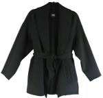 NEW,  Mackage Tyra Double-Face Wool Wrap Coat with Tie Belt SZ L #W99