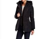 MACKAGE Jane DOWN Coat  Size Medium Black Long Puffer Coat Leather Trim Jacket