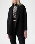 NEW,  Mackage Tyra Double-Face Wool Wrap Coat with Tie Belt SZ L #W99