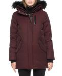 Mackage Women's Marla Bordeaux Down Parka Coat with Fur Trim, Size M