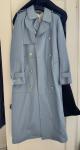 Mackage Fog Blue GAEL-V Maxi Leather Trench Coat Size XS $1890 NEW