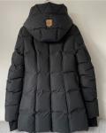 MACKAGE Jane DOWN Coat  Size Medium Black Long Puffer Coat Leather Trim Jacket