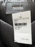  Mackage Coralia Black Down Long Coat with Hood and Sash Belt  Medium NWT