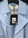 Mackage Fog Blue GAEL-V Maxi Leather Trench Coat Size XS $1890 NEW