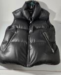 Mackage Black Leather Puffer Vest Great Comdition
