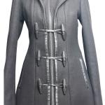 Mackage Steffy Wool & Leather Trim Hooded Zip Pockets Toggle Coat Size XS